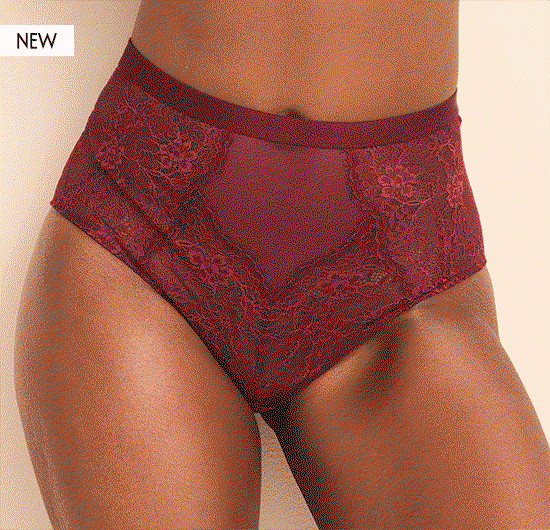 Mila High Waisted Dark Red