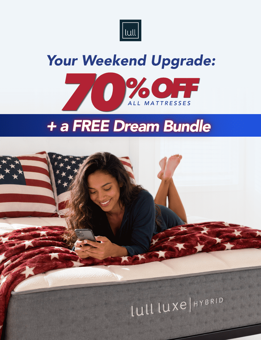 Your weekend upgrade: 70% off all mattresses + a free dream bundle 