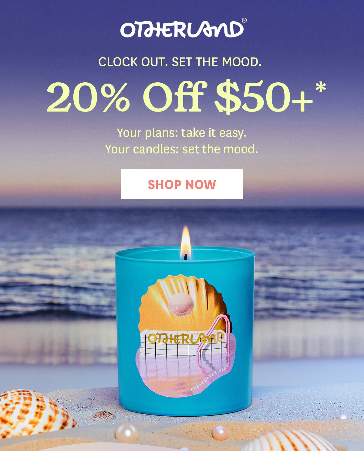 20% Off $50+ Orders.