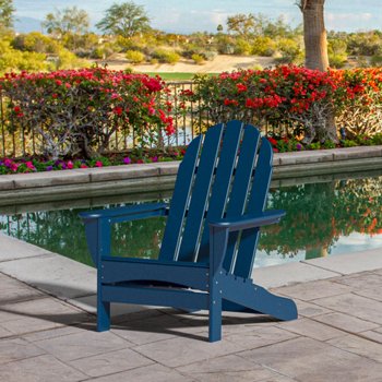 POLYWOOD Long Beach Adirondack Chair, Blue