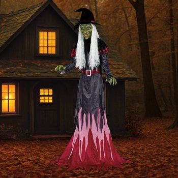 12' Animated Witch with LED Eyes