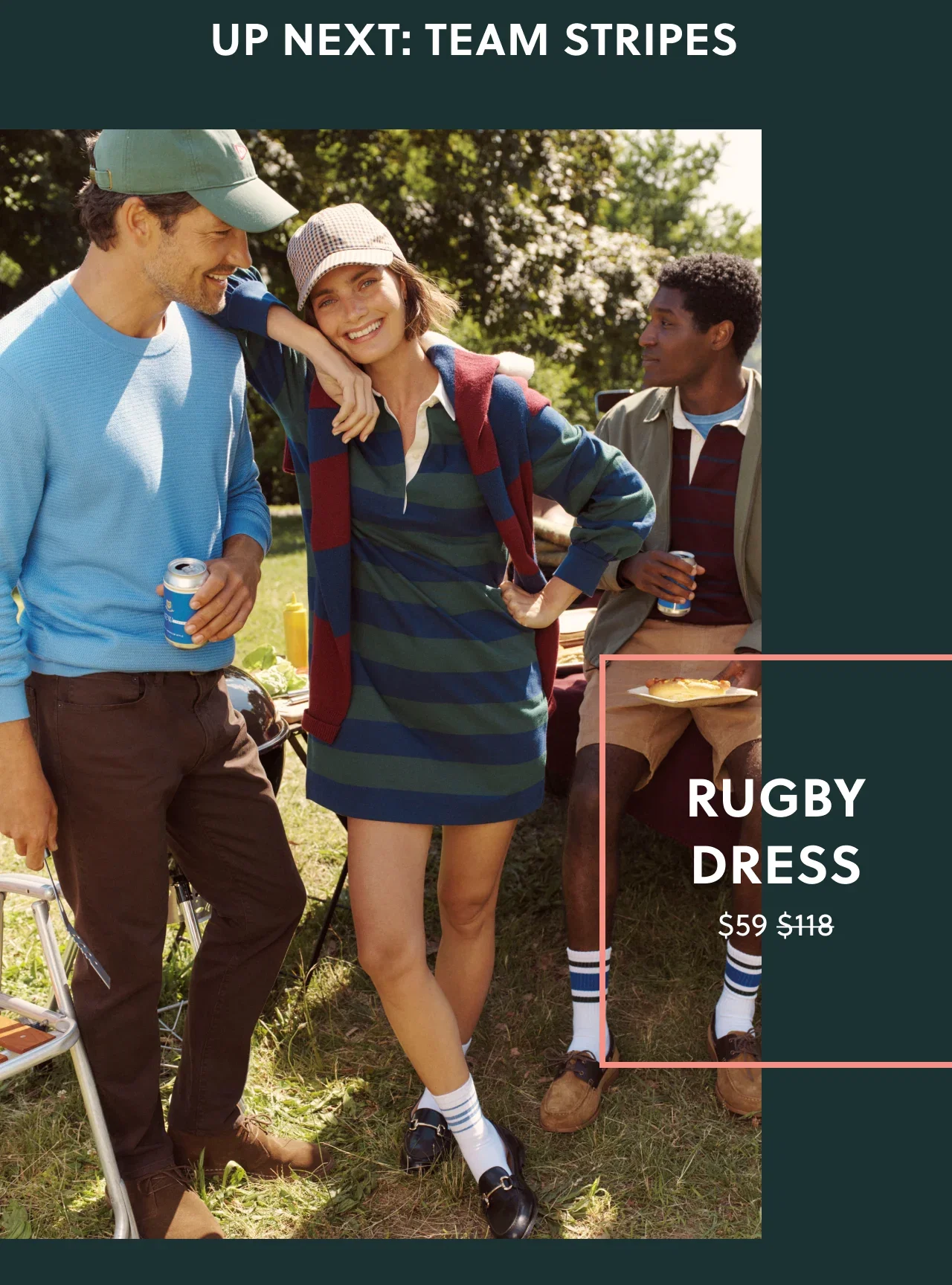 Up Next: Team Stripes. Rugby Dress $59.