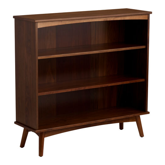 Emory Small Hazelnut Wood Mid Century Bookshelf