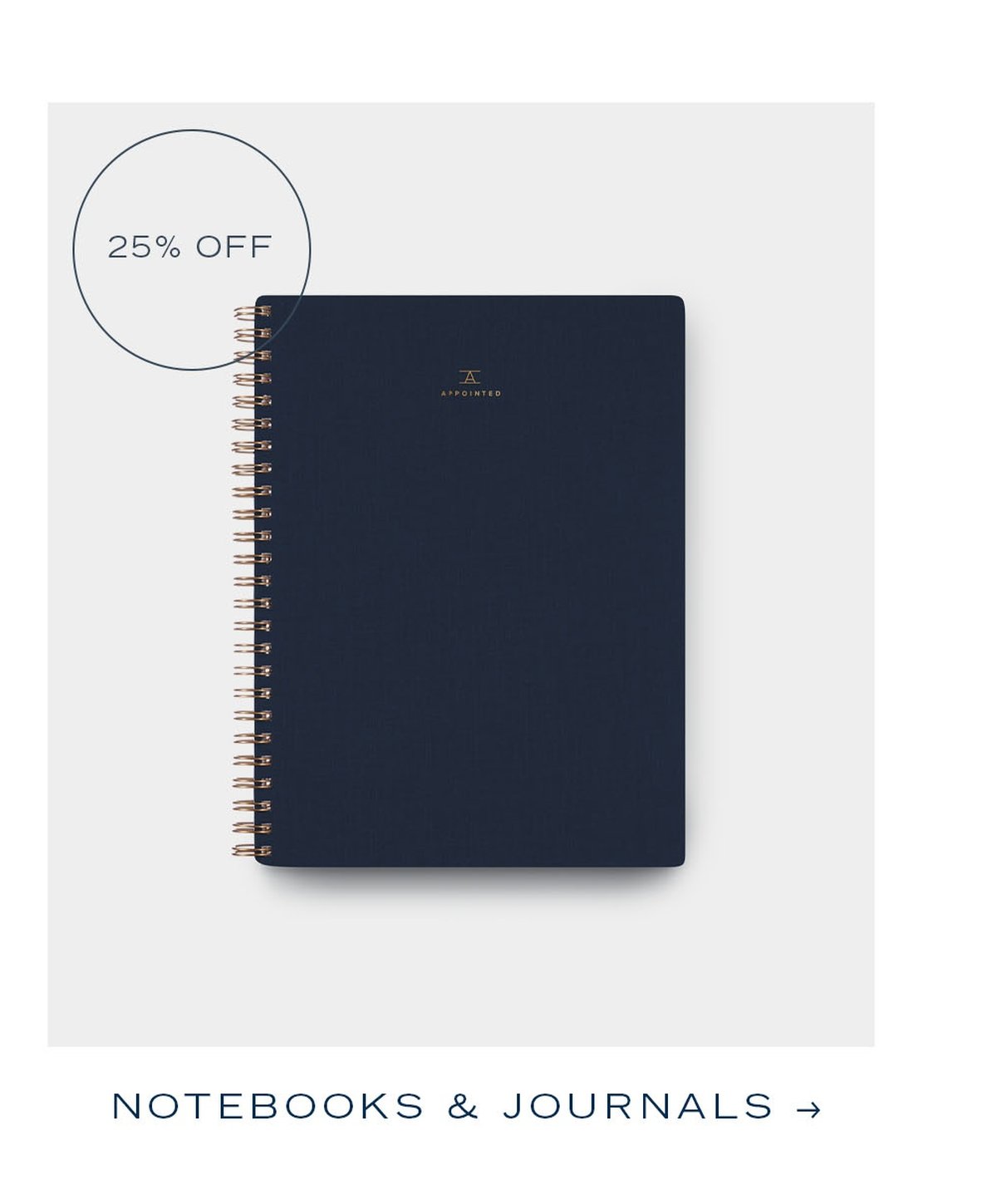 25% Off Notebooks & Journals