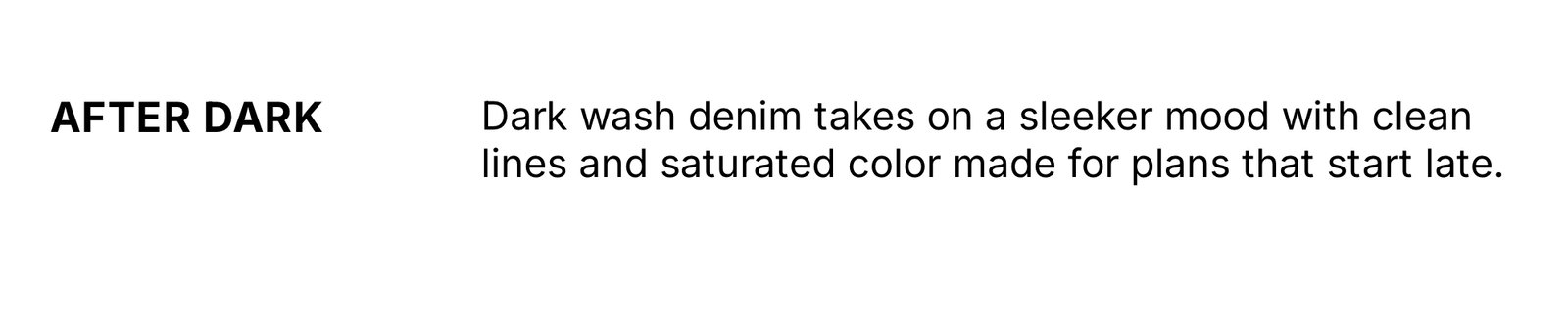 Shop Dark Wash Denim
