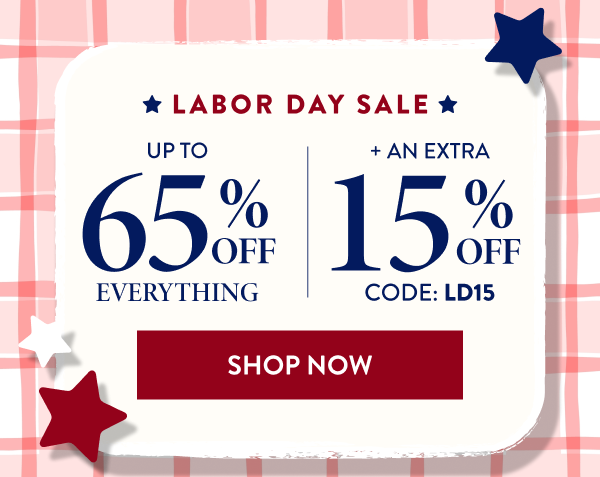 Up To 65% Off Everything + An Extra 15% Off | Code: LD15 | Shop Now