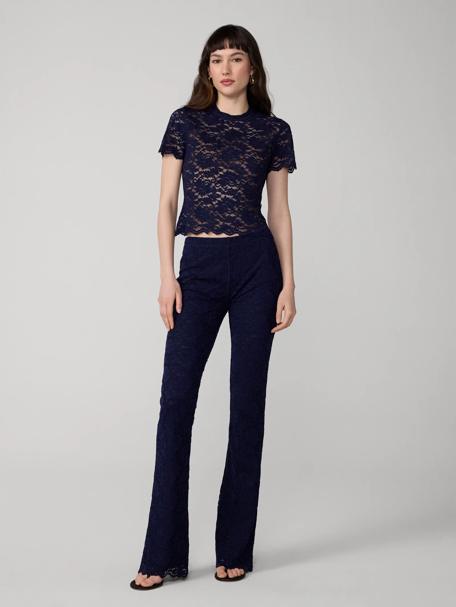 Image of Perfect Short Sleeve Lace Top