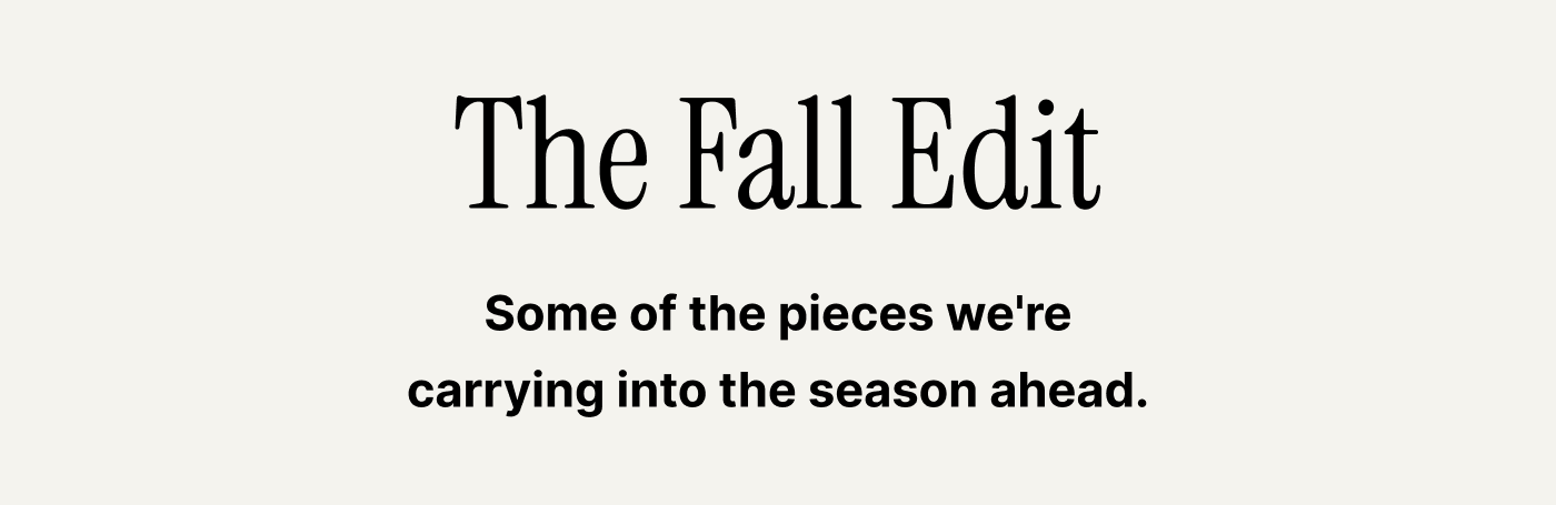 The Fall Edit