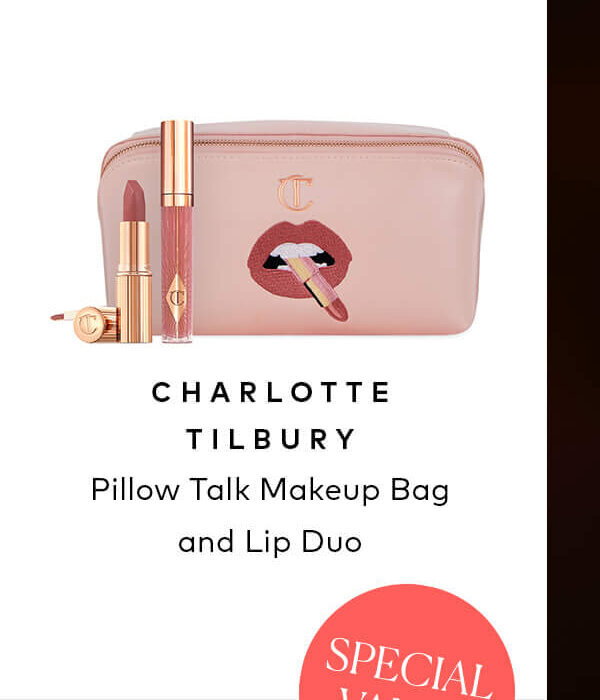 Shop the Charlotte Tilbury Pillow Talk Makeup Bag and Lip Duo on Beautylish.com