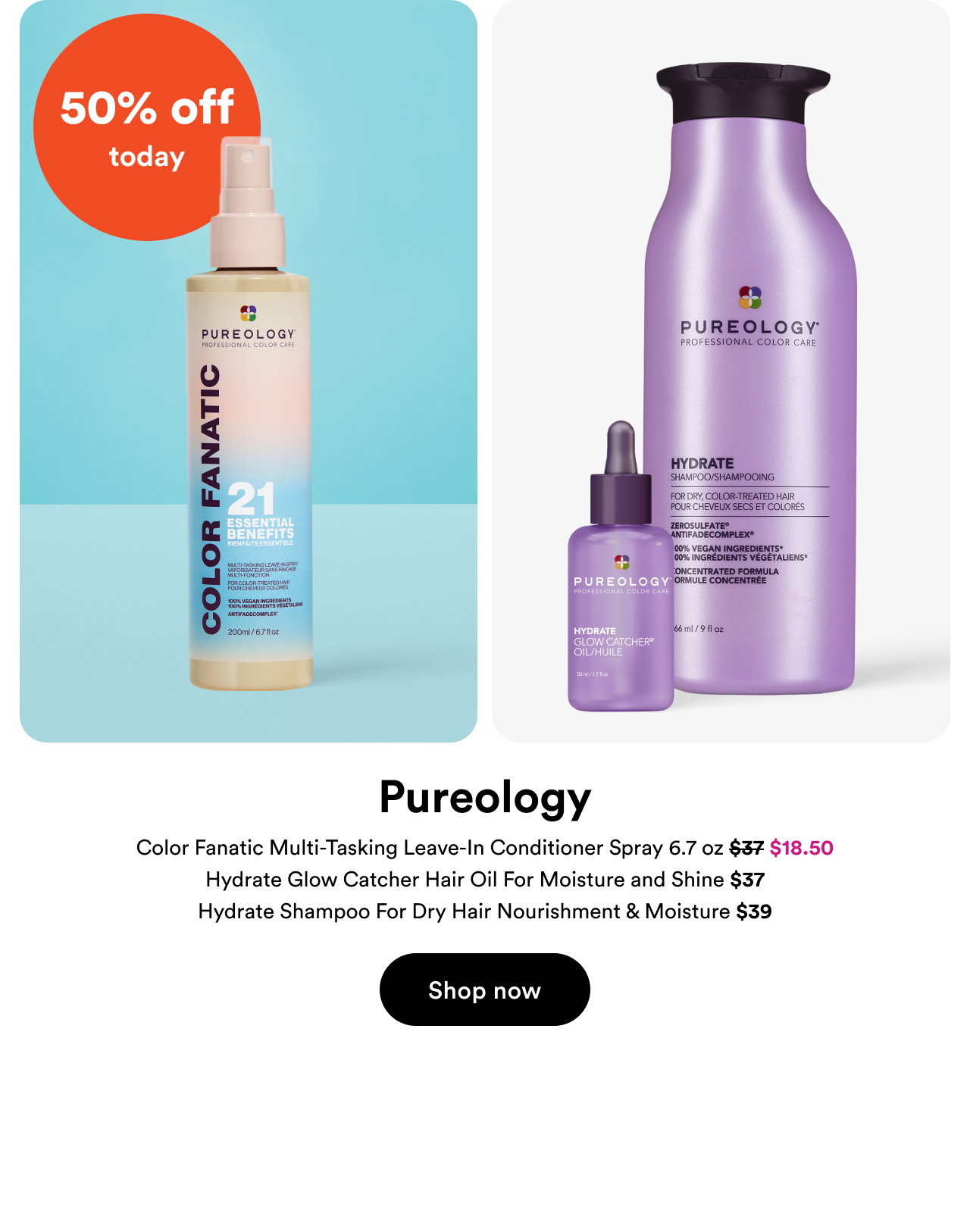 50% off today | Pureology | Shop now
