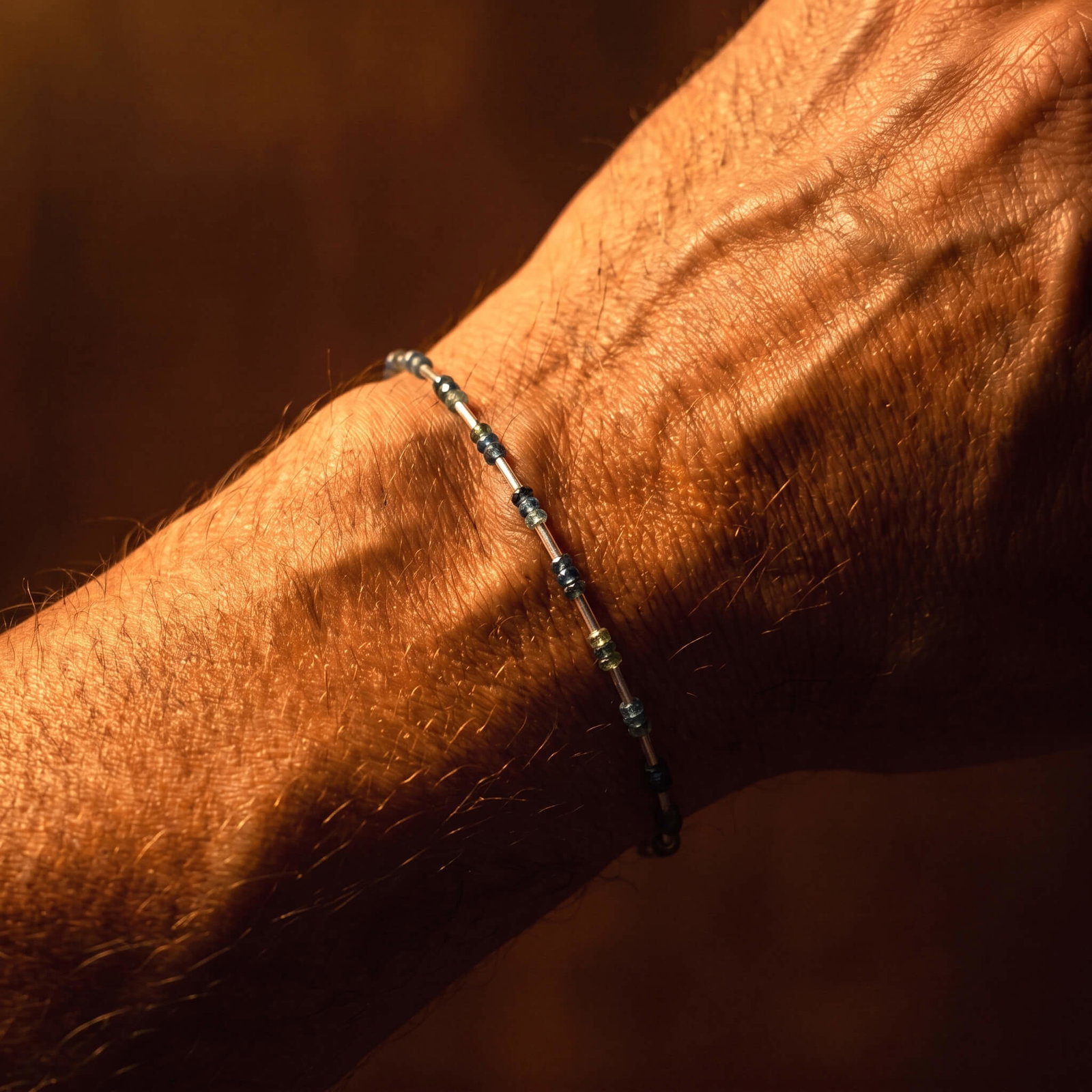 Montana Sapphire Bracelet I worn on the wrist