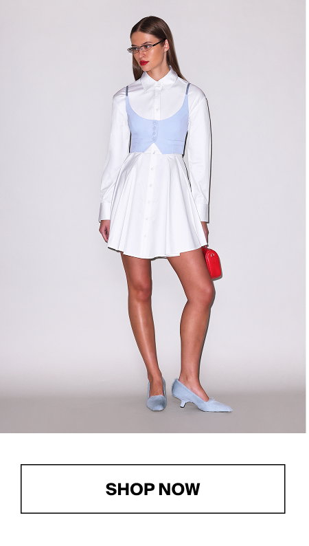 Zoe Shirt Dress In White