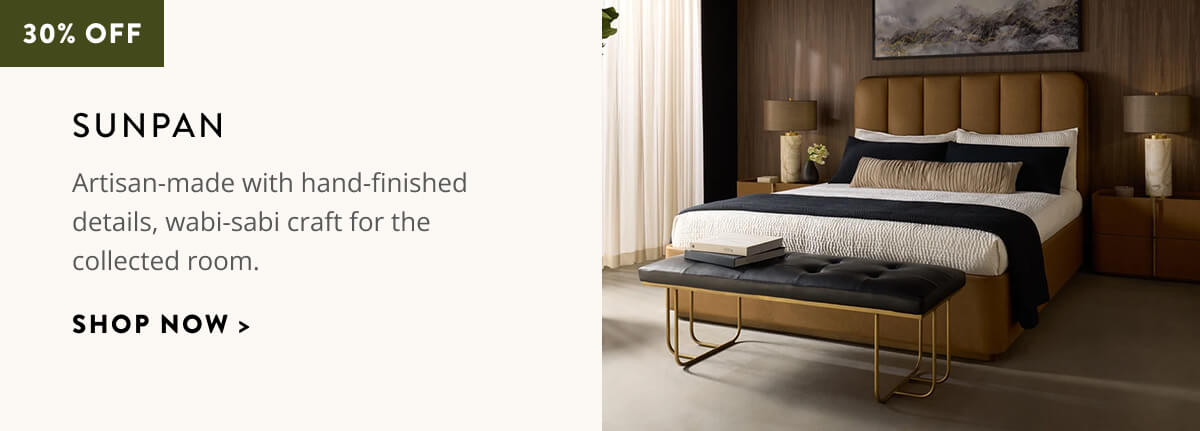 Sunpan: Artisan-made with hand-finished details, wabi-sabi craft for the collected room. Shop now.