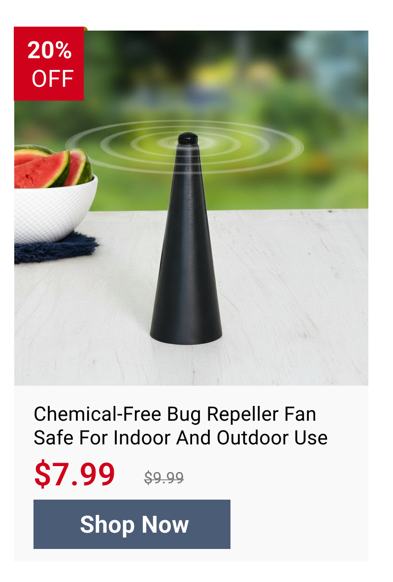Chemical-Free Bug Repeller Fan Safe For Indoor And Outdoor Use