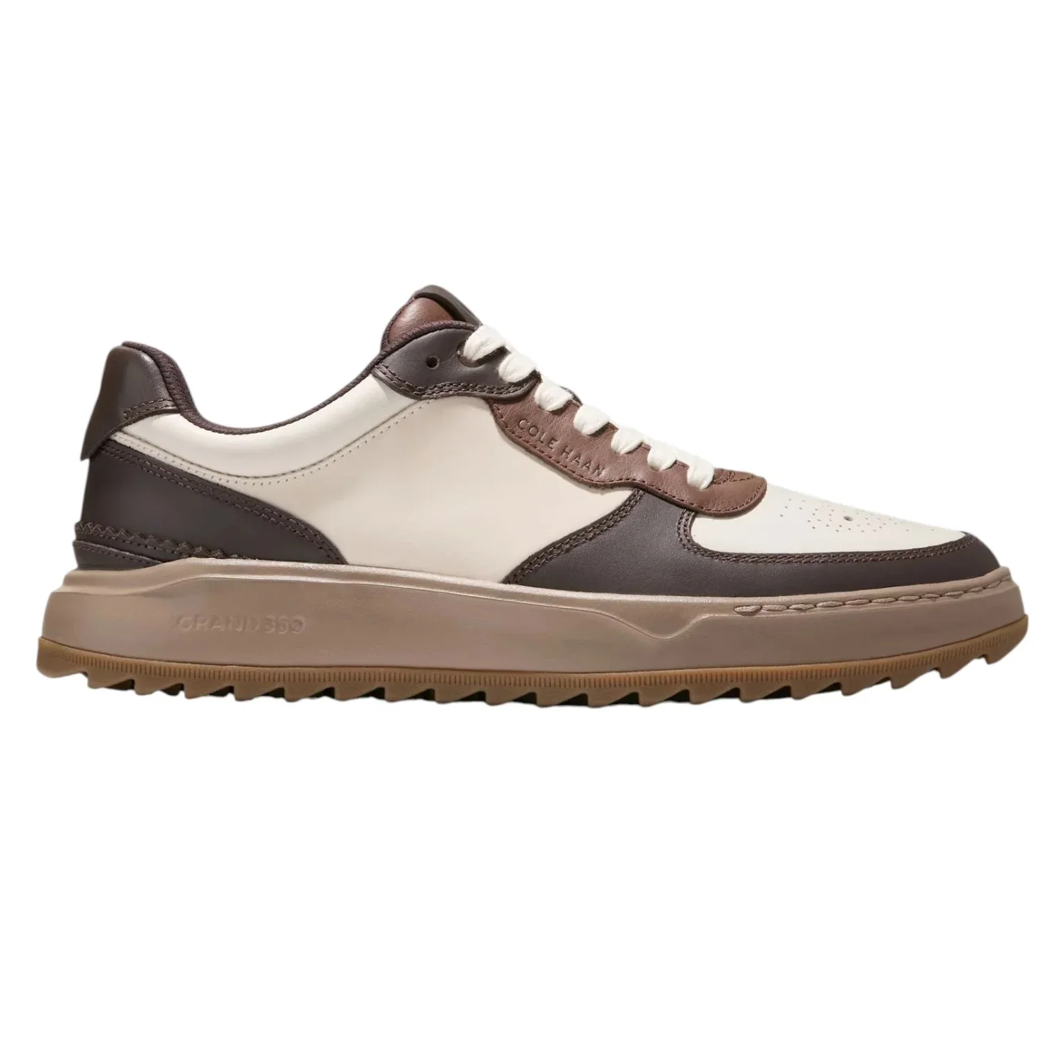 Image of Cole Haan GrandPrø Crossover Waterproof Wide Golf Shoes - Ivory/Madeira