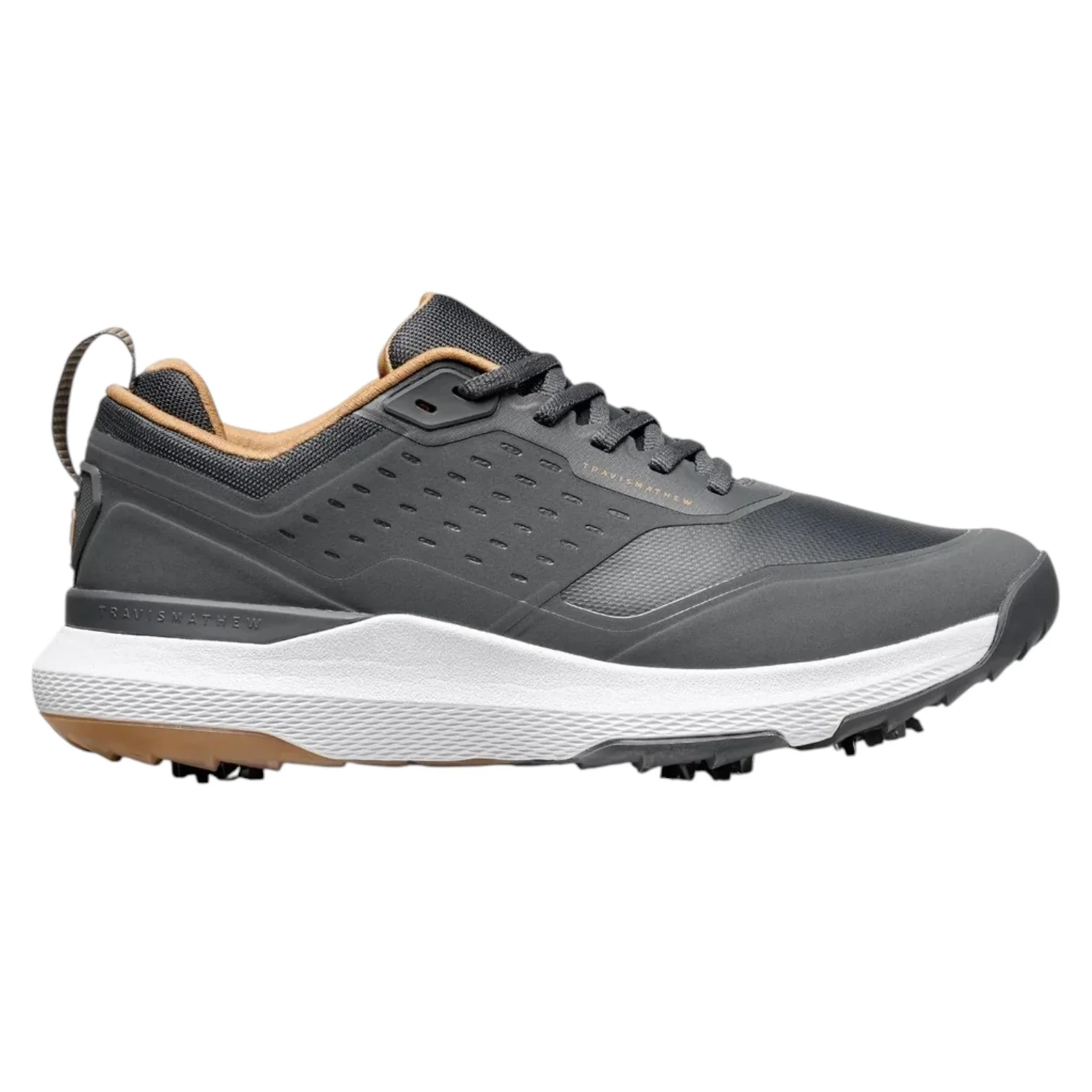 Image of Travis Mathew The NuAge Mega Spiked Golf Shoes - Ebony/Almond