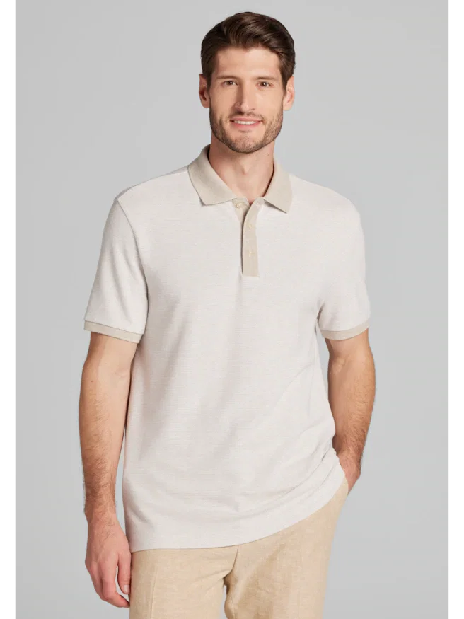 Jos. A. Bank Tailored Fit Jacquard Knit Polo