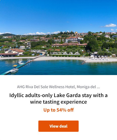 Idyllic adults-only Lake Garda stay with a wine tasting experience