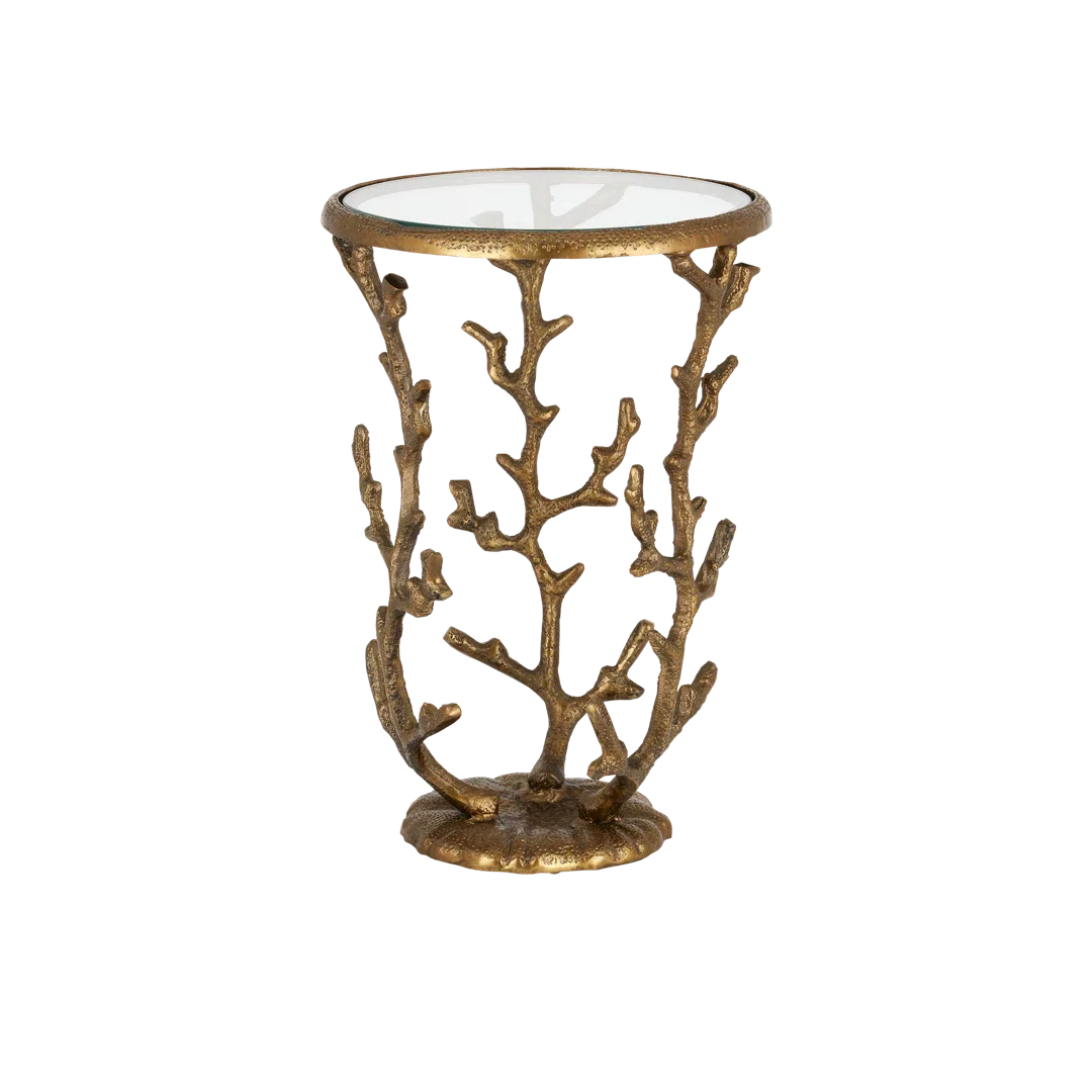 Gallo Glass Abstract End Table
