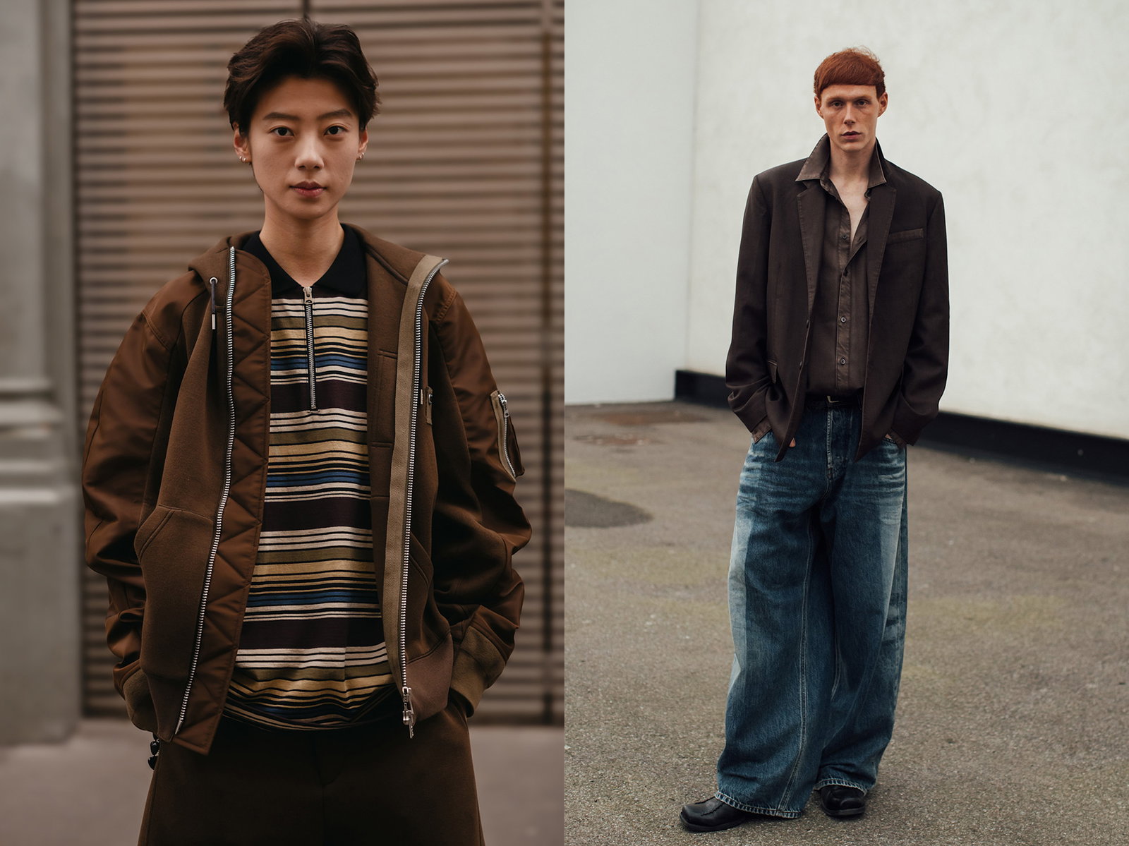 Brown bomber and blazer