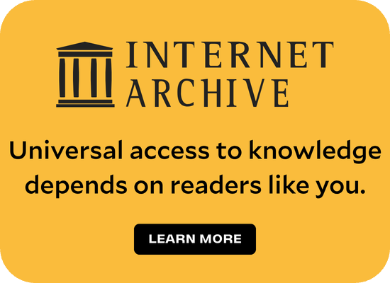 Internet Archive | Contribute at checkout to help send a book donation to Africa | Learn More