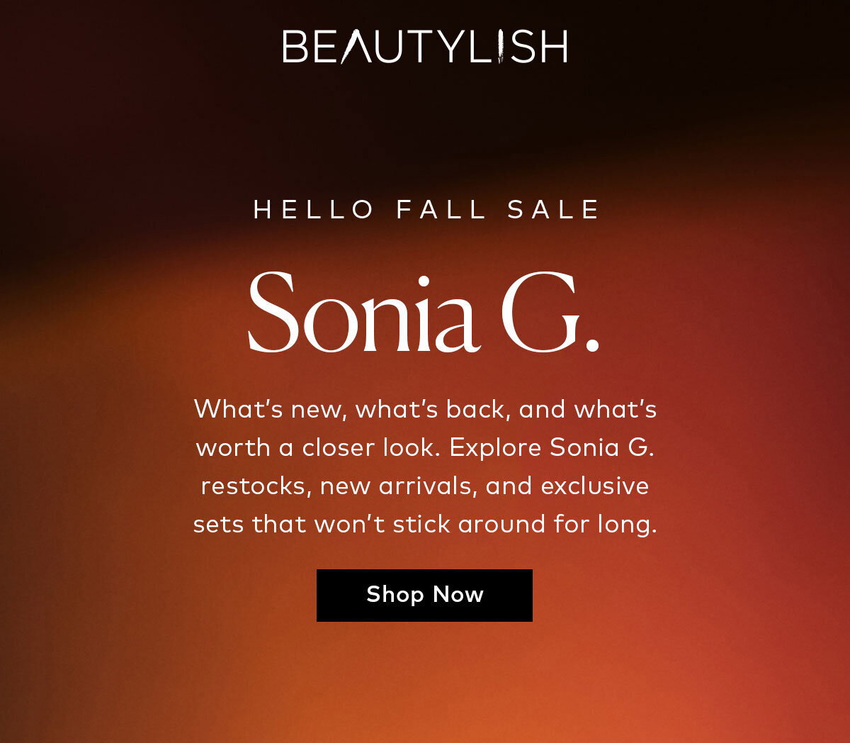 What’s new, what’s back, and what’s worth a closer look. Explore Sonia G. restocks, new arrivals, and exclusive sets that won’t stick around for long.