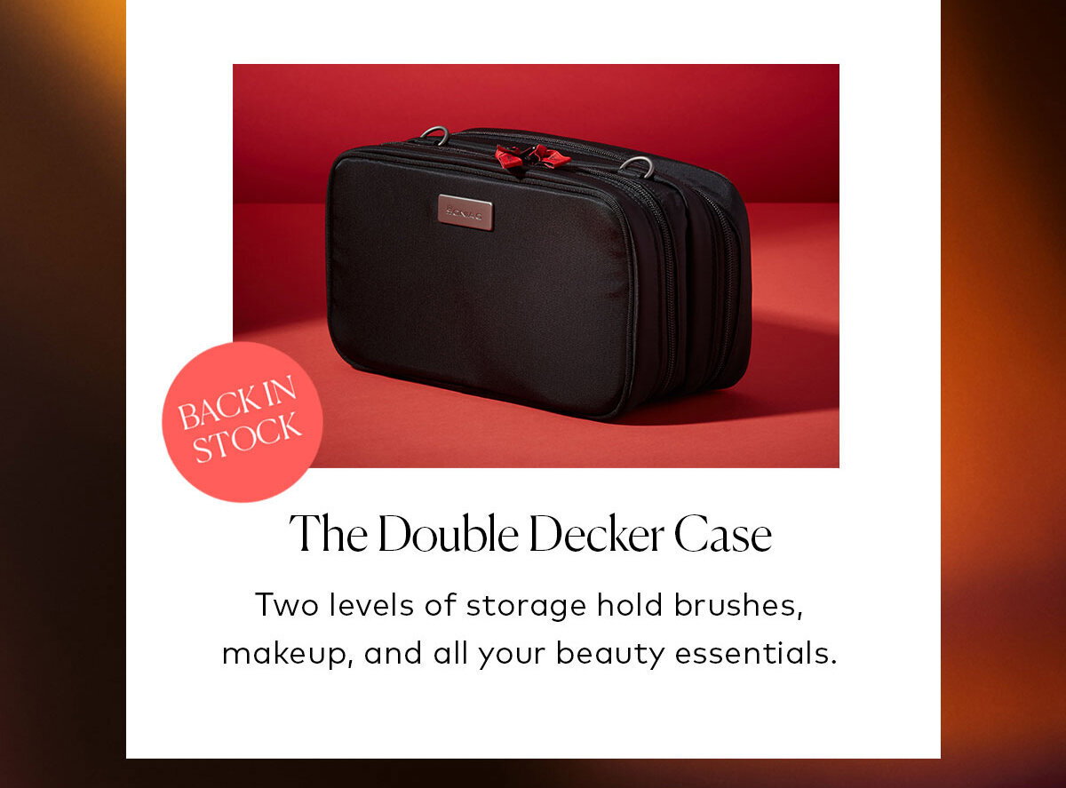 Restocked: Two levels of storage hold brushes, makeup, and all your beauty essentials. Shop the Sonia G. The Double Decker Case on Beautylish.com