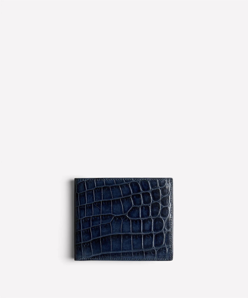 Classic Wallet Navy Crocodile