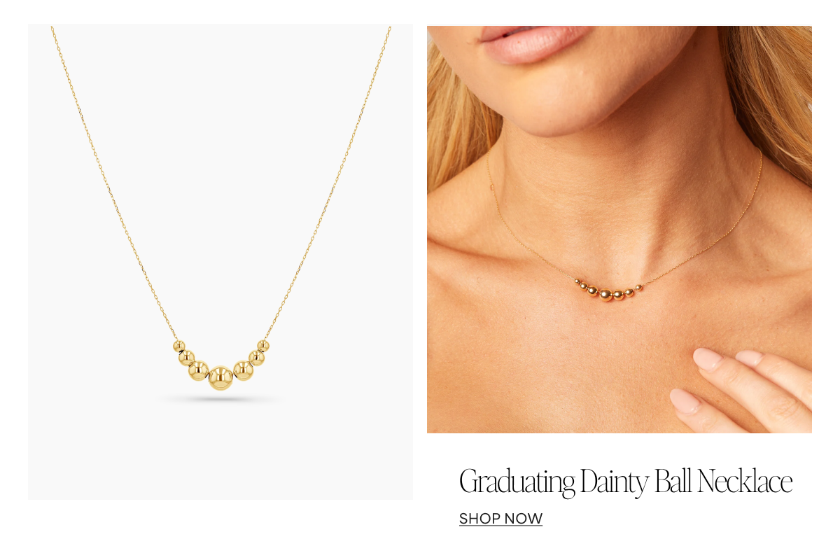 Graduating Dainty Ball Necklace