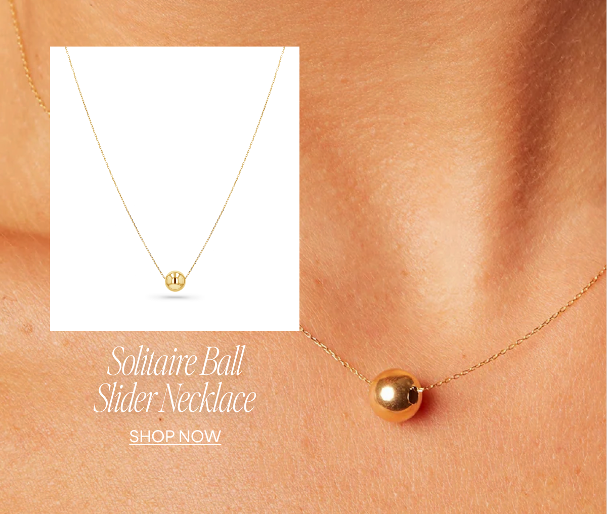 Solitaire Ball Slider Necklace
