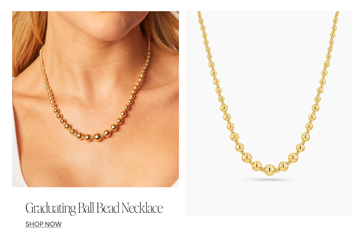 Graduating Ball Bead Necklace