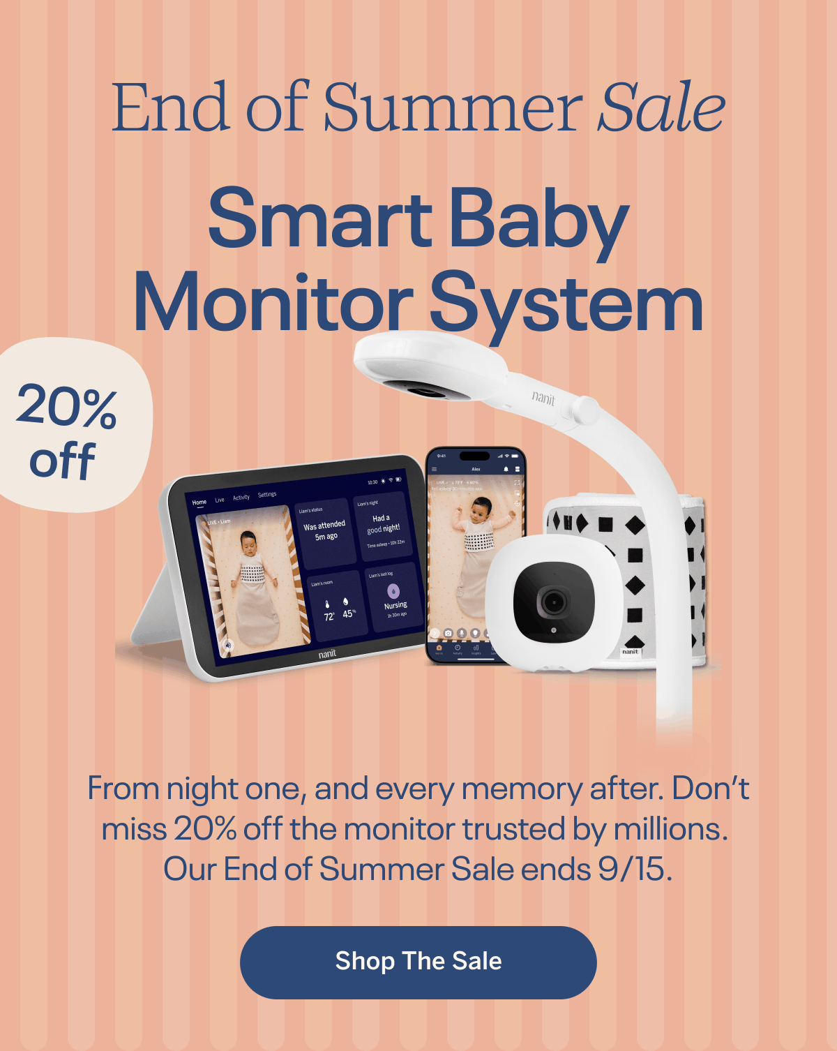 End of Summer Sale: 20% off the Smart Baby Monitor System