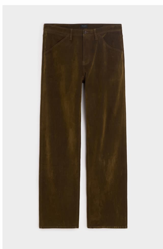 Shop the Flocked Denim Welder Pant