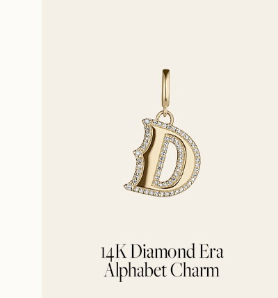 14K Diamond Era Alphabet Charm