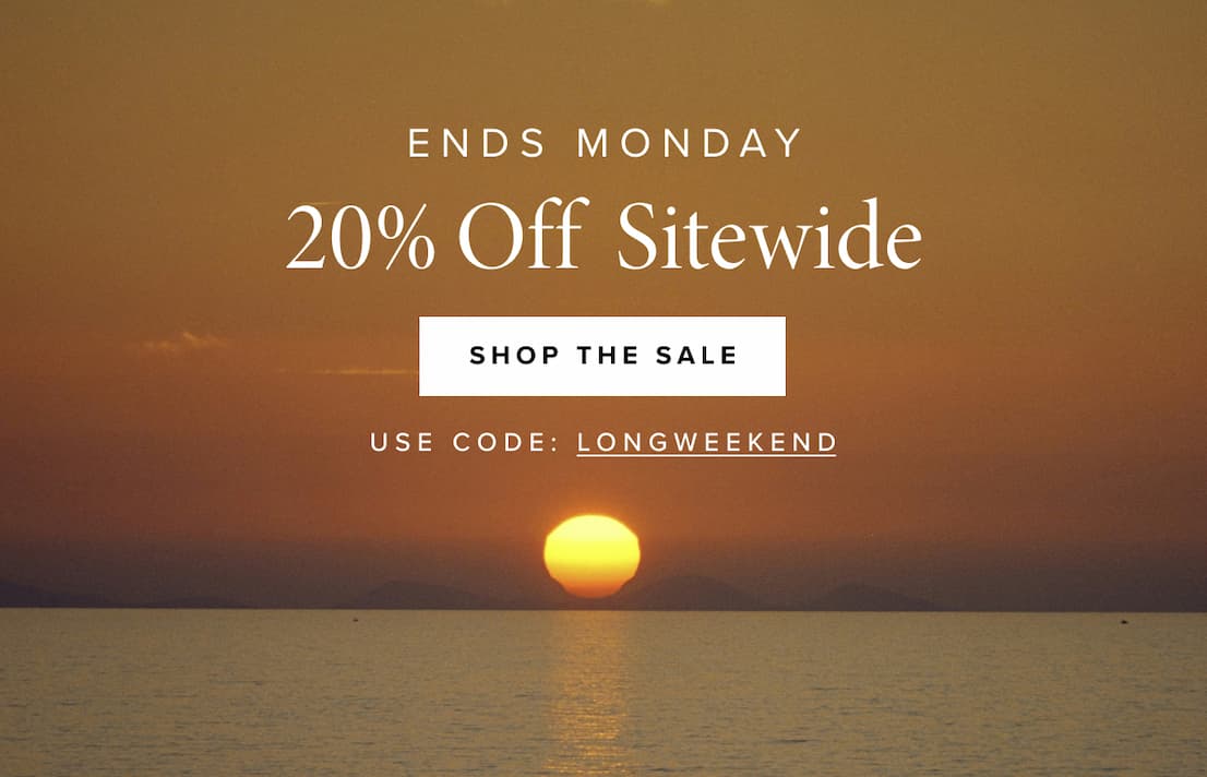 Ends monday- 20& off sitewide