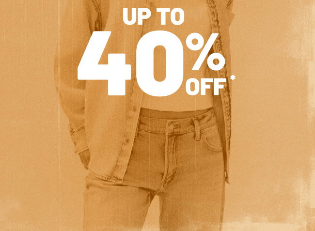 Up to 40% off*