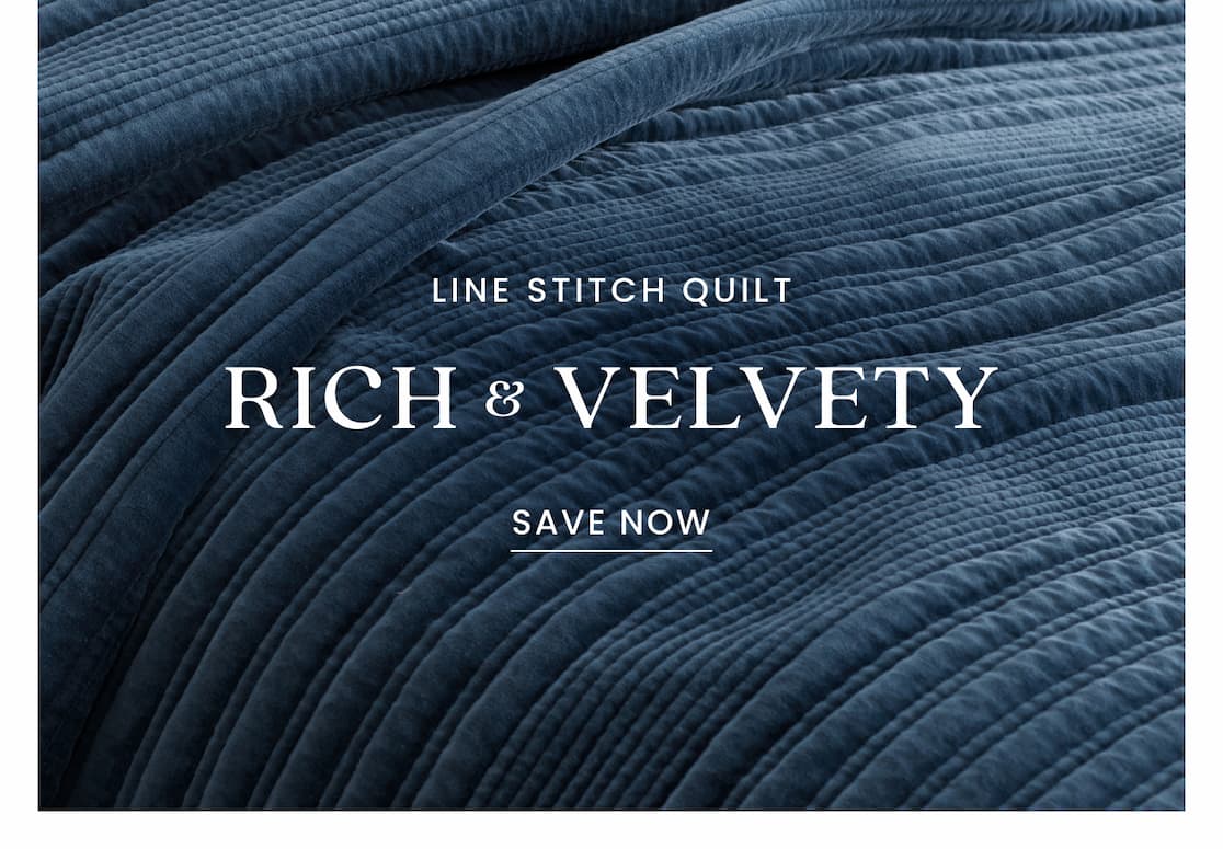 Tufted + Line Stitch Velvet Quilt