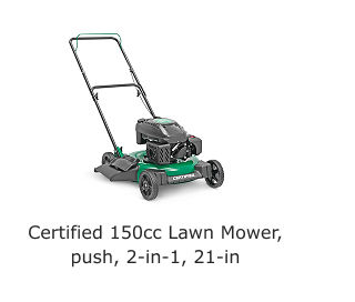 Certified 150cc Lawn Mower, push, 2-in-1, 21-in