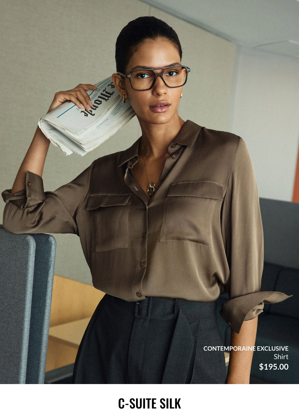 C-suite silk; Contemporaine exclusive; Shirt; 195$