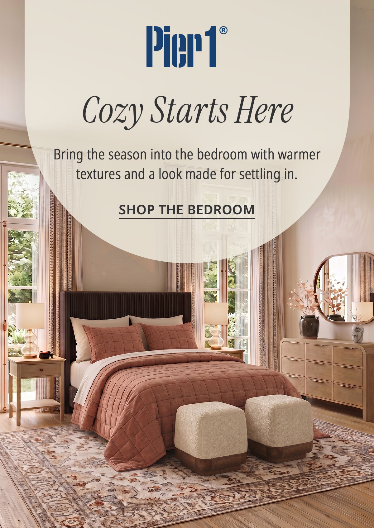 Cozy starts here. Shop the bedroom