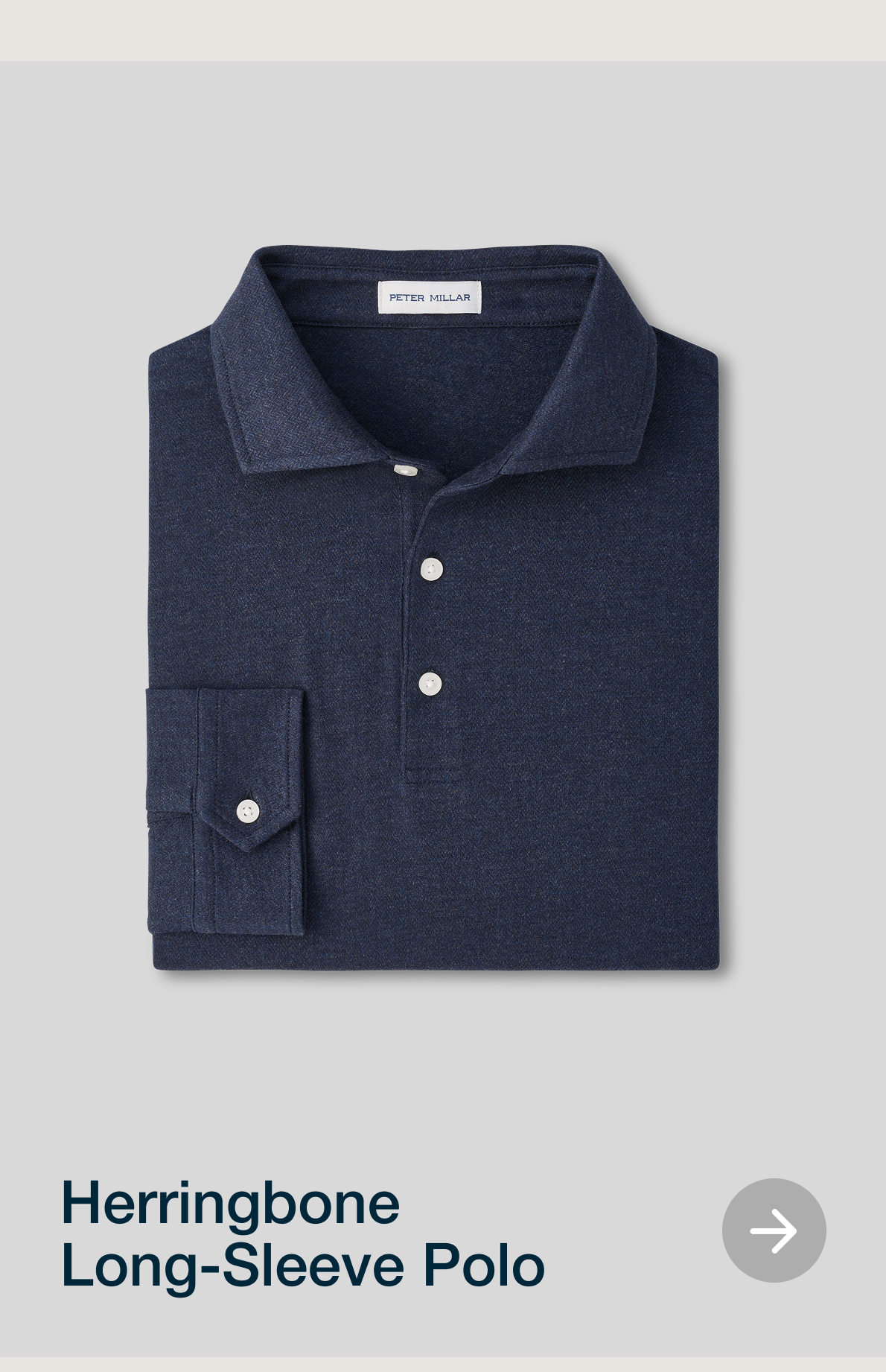 Herringbone Long-Sleeve Polo