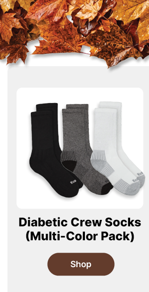 Diabetic Crew Socks - Multi-Color Pack