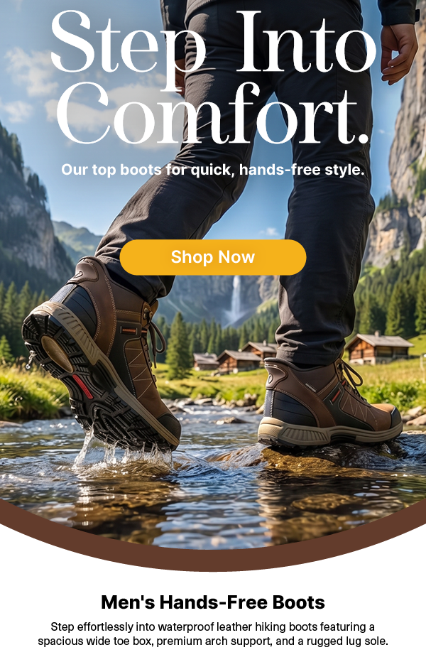 Men's Hands-Free Boots - Brown