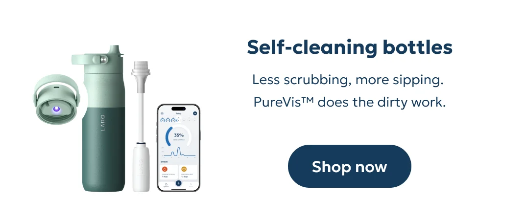 Self-cleaning bottles