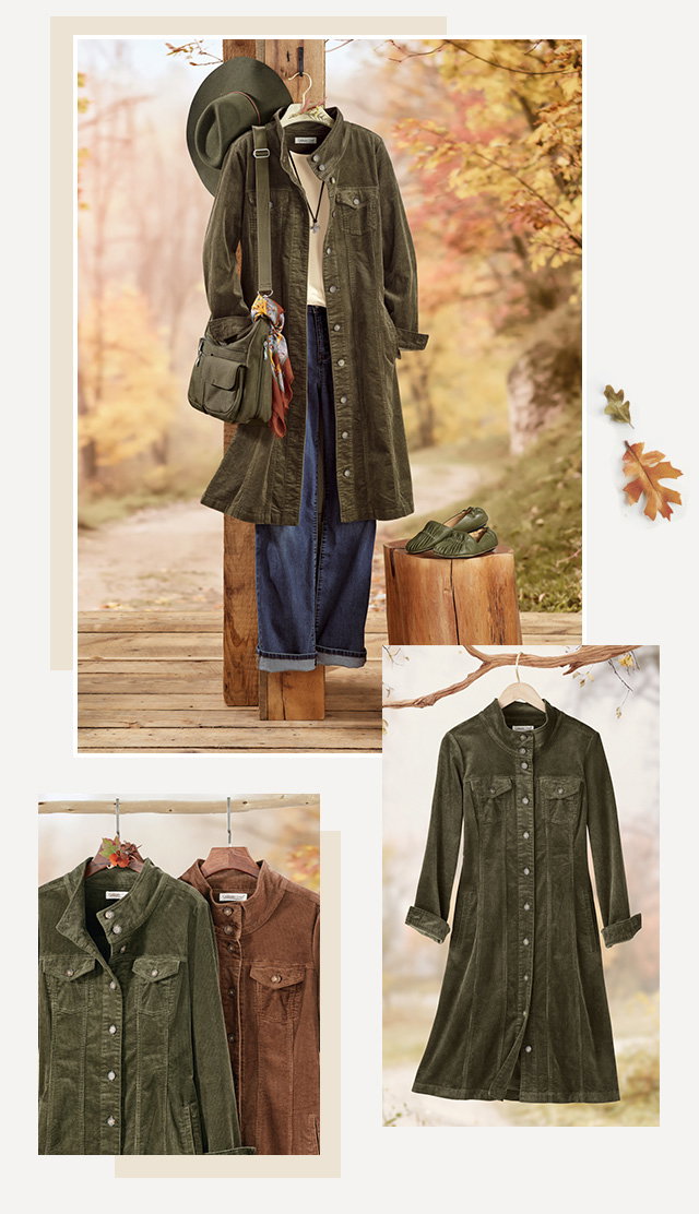 Corduroy Shirtdress outfit grid