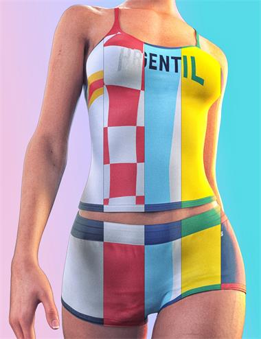Country Themed Add-On For X-Bit Fitness Sports Outfit