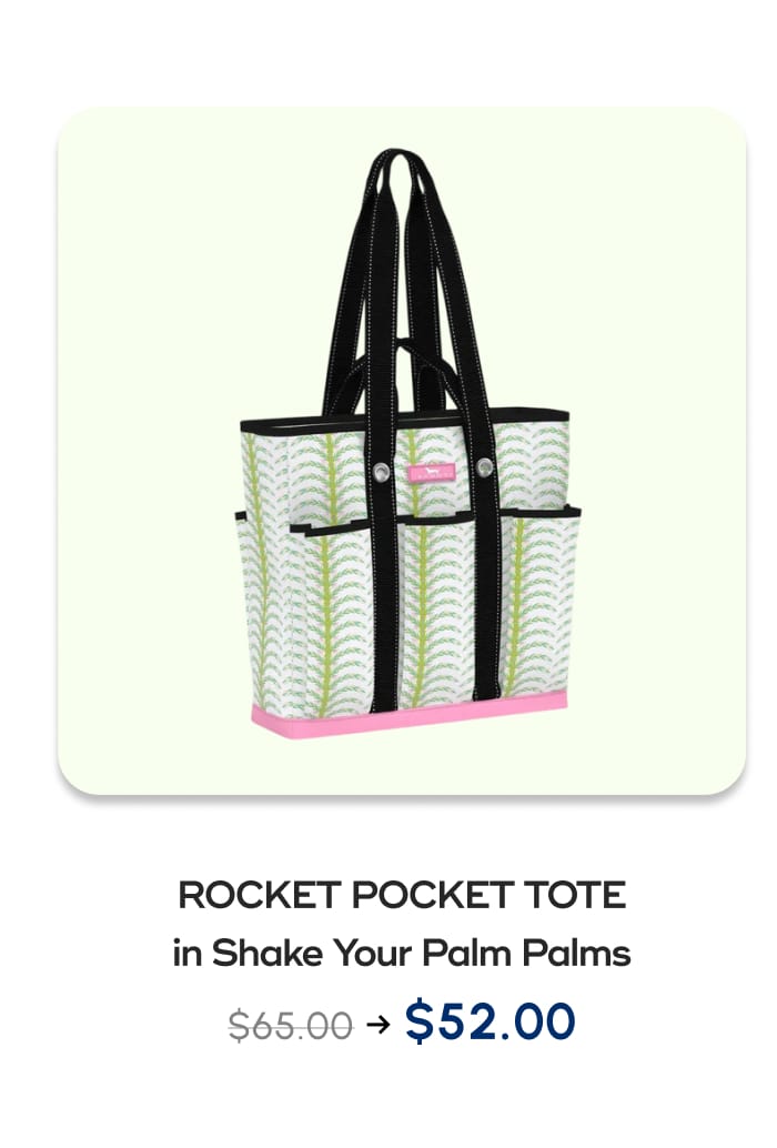 ROCKET POCKET TOTE in Shake Your Palm Palms. $65.00 -> $52.00