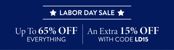 Up To 65% Off Everything | An Extra 15% Off | With Code: LD15
