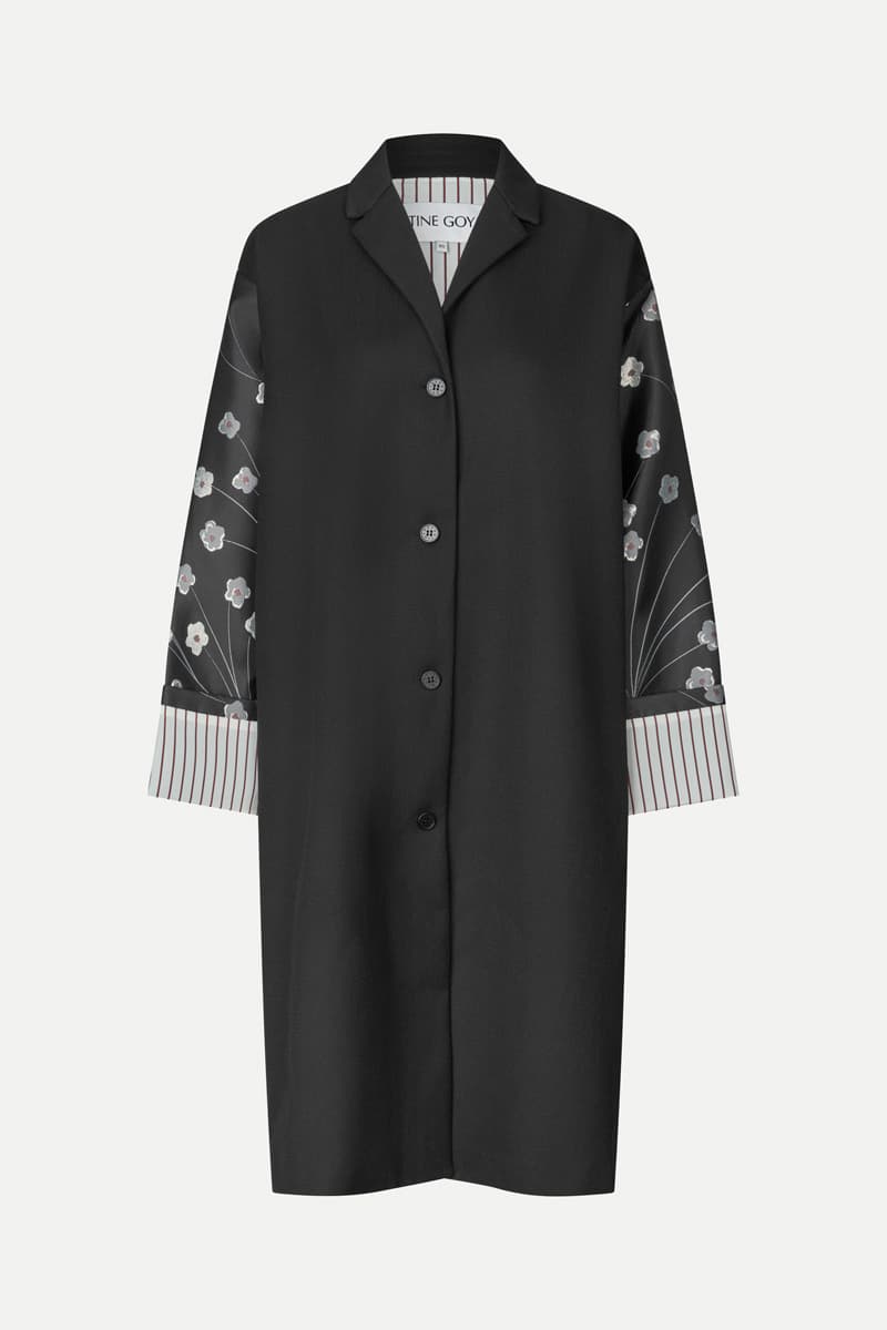 Bell Sleeve Coat - Bouquet In Pieces
