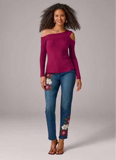 So Essential Ribbed One Shoulder Top